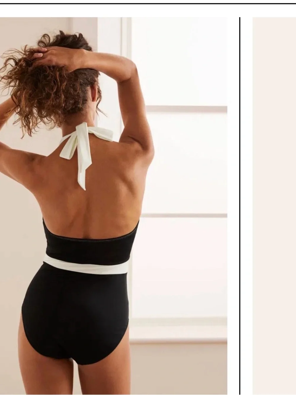Boden Blue and White One-Piece Swimsuit